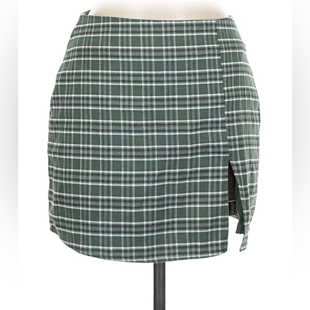 HYFVE Green Plaid Mini‎ Skirt M